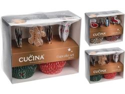 Set de forme pentru checuri din hirtie Cucina 100buc, 5cm si 20 betisoare, 2 culori