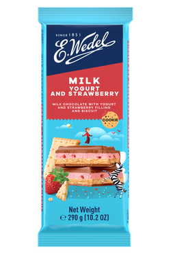 Молочный шоколад Wedel Strawberry Yogurt, 290г