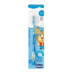 Chicco зубная щетка голубая, 3-6лет