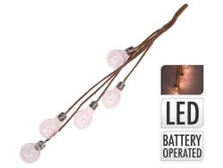 Set de ghirlande LED 5 lampi transparente pentru iluminarea casei, pe baterii