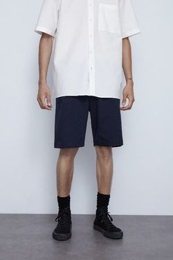 Шорты ZARA Темно синий zara 4087/304/401