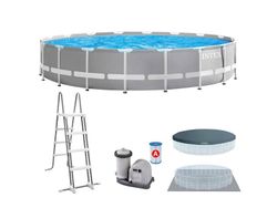 Piscina Carcas Metal, Intex Prism Frame Pool, 16805L, gri, 26726