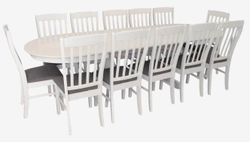 купить Комплект стол и стулья Evelin di Costacurta стол HV-33V White + 12 стульев Wenyi White/NV-10WP Grey в Кишинёве 