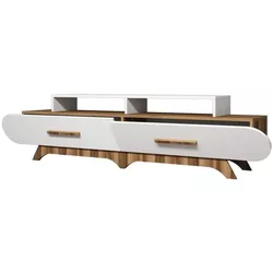 cumpără Comodă TV Trendy Flora, Nuc, Alb 205x50x36cm în Chișinău 