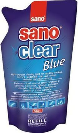 Solutie pentru curatat geamuri (rezerv) Sano Clear Blue 750 ml