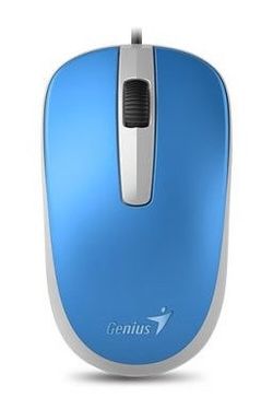 Mouse Genius DX-120, Optical, 1000 dpi, 3 buttons, Ambidextrous, Blue, USB