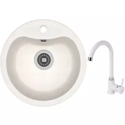 купить Мойка кухонная со смесителем Dr.Gans Dora + SanDonna F 7073 alb в Кишинёве 