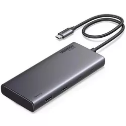 купить Переходник для IT Ugreen 35625 HUB 8in1 USB-C to 2*HDMI 4K@60Hz + DP + 2*USB-A 3.2 + 2*USB-C 3.2 + PD 100W, CM639 в Кишинёве 