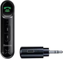 cumpără Modulator MP3 FM Baseus WXQY010001 Wireless Audio Receiver Car 3.5mm BSBA-02, Black în Chișinău 