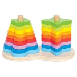 купить Игрушка Hape E0406 Piramida Curcubeul dublu в Кишинёве 