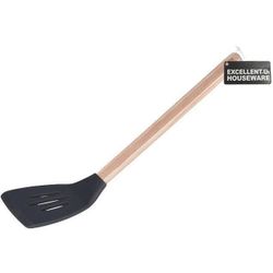 cumpără Spatulă bucătărie Excellent Houseware 18293 с отверстиями силиконовая 32cm, ручка деревянная în Chișinău 