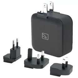 купить Зарядное устройство сетевое Tucano TA3-USBC-BK USB-A + Type-C QC3.0/PD 36W, all in 1 US/UK/EU/AUS worldwide adapter в Кишинёве 