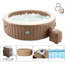 купить Бассейн с джакузи Intex 28412 Jacuzzi SPA gonflabil Sahara Tan Round Bubble Spa 236х71cm, 1339L, 8 persoane в Кишинёве 