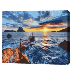 cumpără Tablou pe numere BrushMe BS29405 40x50cm (în cutie) Iarnă de poveste în Chișinău 