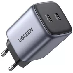 купить Зарядное устройство сетевое Ugreen 90573 Nexode GaN Quick Charger 2*Type-C 45W CD294, Space Grey в Кишинёве 