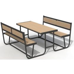 купить Комплектующий элемент для детской площадки Copfer PTP050 Стол со стульями (древесно-полимерный композит) в Кишинёве 