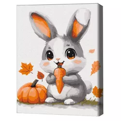 cumpără Tablou pe numere BrushMe KBS0162FC 30x40сm (fără cutie) Iepuraș în Chișinău 