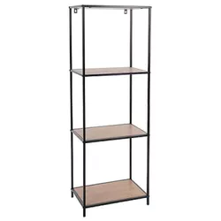 купить Офисный стеллаж H&S 48337 Raft cu 4 polite 45x30x130cm, metal, natural в Кишинёве 