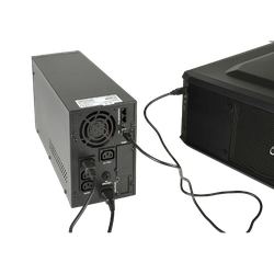 2000VA pure sine wave UPS, LCD display, USB, black