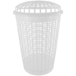купить Корзина для белья Promstore 57755 Cos pentru rufe cu capac Linda 60L, 45x66cm, polipropilen, alb в Кишинёве 