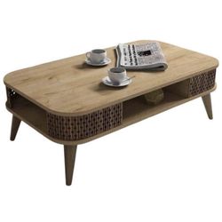 cumpără Măsuţă cafea Trendy Eylul, Stejar 105x34x60cm în Chișinău 