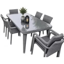 cumpără Mobilier pentru grădină SunYard Set Talya, 708 gri, 8 fotolii (fara perne) în Chișinău 