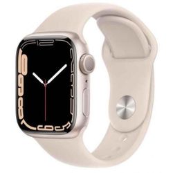 купить Смарт часы Apple Watch Series 7 GPS 45mm Starlight Aluminium Case with Starlight Sport Band MKN63 в Кишинёве
