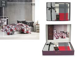 Lenjerie de pat 2pers NH Poplin Hector red, coton