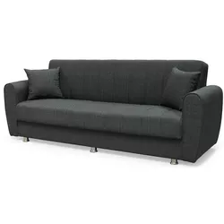 купить Диван Trendy Manes, extensibila cu lada de depozitare, 215x80x80cm, Gri inchis в Кишинёве 