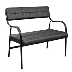 купить Офисное кресло Deco N-12 (2 locuri 95x60cm) Black в Кишинёве 