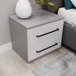 купить Тумбочка Bayro Serenity 550x500x450 серый асфальт фасад серый в Кишинёве 