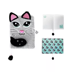 cumpără Carnet St.RIGHT 57897 Agenda cu lacat, A5, 96foi, 3D My Little Friend Gray Cat, coperta plus în Chișinău 