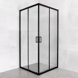 купить Душевая кабина Seranit Vision Killa 900x900x1850 6 мм Easy clean черный в Кишинёве 