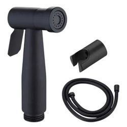 купить Смеситель для биде Hydro S Aquafix 24, set duș igienic și furtun 1.2m, inox, negru (0103242) в Кишинёве 