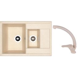 купить Мойка кухонная со смесителем Dr.Gans Astra 760K + SanDonna F 1069 bej в Кишинёве 