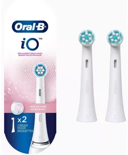купить Сменная насадка для электрических зубных щеток Oral-B iO GENTLE CARE WHITE 2buc (5344) в Кишинёве 