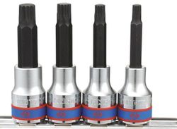 cumpără Set de tubulare, bite, duze King Tony 4136PR набор насадок SPLINE М6-М12 дл.80мм 1/2", 4 пр. în Chișinău 