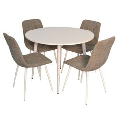 cumpără Set masă și scaune Evelin di Costacurta стол DT-402-5Wh + 4 стула YTC-080Wh Grey în Chișinău 