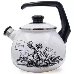 купить Чайник Metalac 51778 эмалированный Black Rose 2.5l со свистком в Кишинёве 