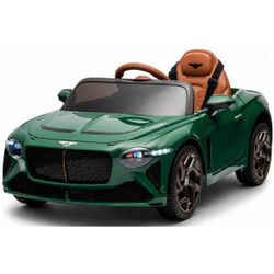 cumpără Mașină electrică pentru copii Kids car 8010317DR_Green Bentley Bacalar, 12V7AH, scaune din piele în Chișinău 