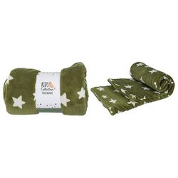 cumpără Textile de casă H&S 49560 Patura 130x160сm Stelute, fleece, verde în Chișinău 