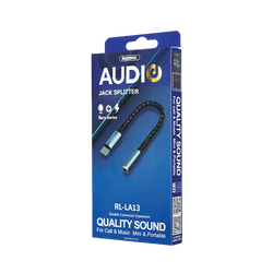 Audio Adapter Remax Type-C to 3.5mm AUX, RL-LA13а, Black