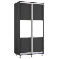 cumpără Dulap Mobildor-Lux Aron-P 1.0m-1.8m uși glisante din PAL orizontal (110x60x230H cm) Anthracite în Chișinău 