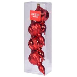 купить Новогодний декор Promstore 23419 Набор украшений елочных Юла 4шт, 11x6сm в Кишинёве 