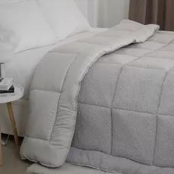 купить Домашний текстиль Relaxe Home 024552 Plapuma TEP TEDDY 200x210cm (350g/m²) Light Grey в Кишинёве 