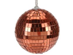 Шар елочный зеркальный "Disco" 120mm медный цвет