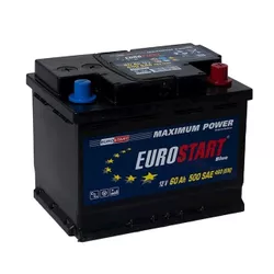 cumpără Acumulator auto Eurostart Blue 60 Ah (R) ETN0 A480 EB600 (242х175х190) în Chișinău 
