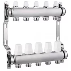 купить Аксессуар для систем отопления Hydro S Colector complet din Inox, 6 căi 1"x3/4" (0711663) в Кишинёве 