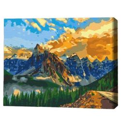 купить Картина по номерам BrushMe RBS27152FC 30x40сm (fără cutie) Peisaj montan в Кишинёве 