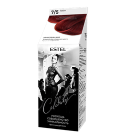 Краска для волос, ESTEL Celebrity, 125 мл., 7/5 - Рубин